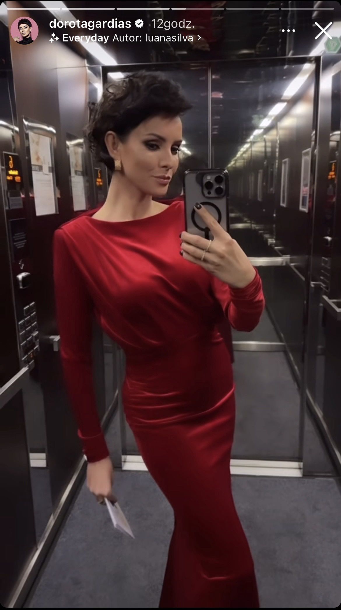 Dorota Gardias w czerwonej sukni
