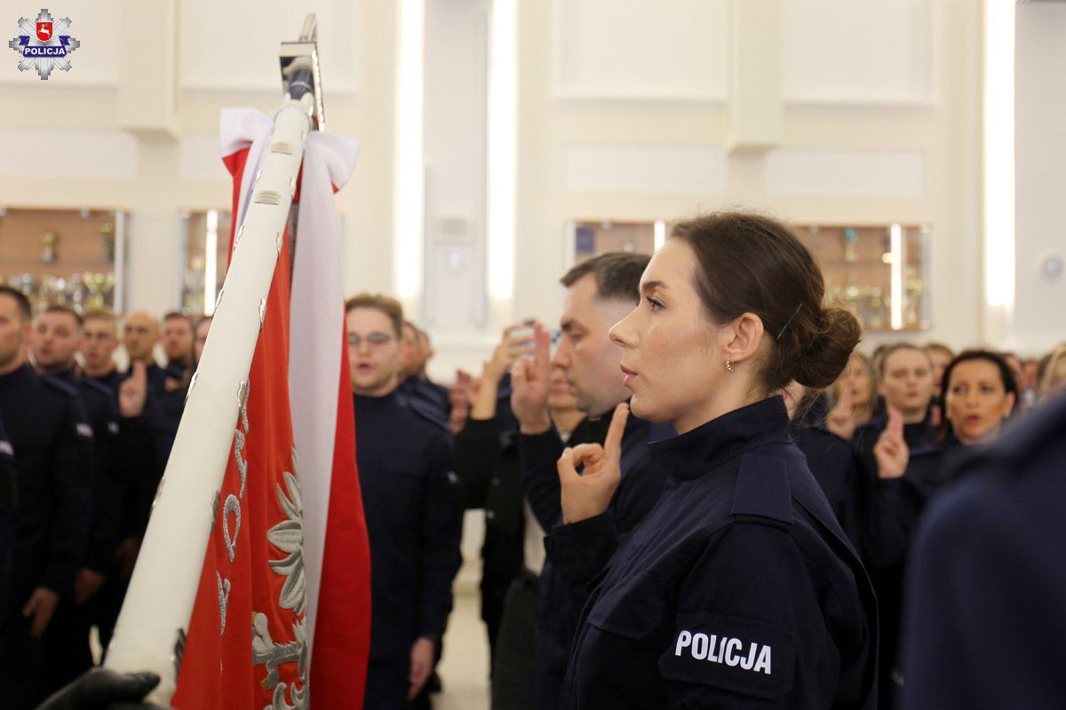 Ślubowanie nowych policjantów w Lublinie
