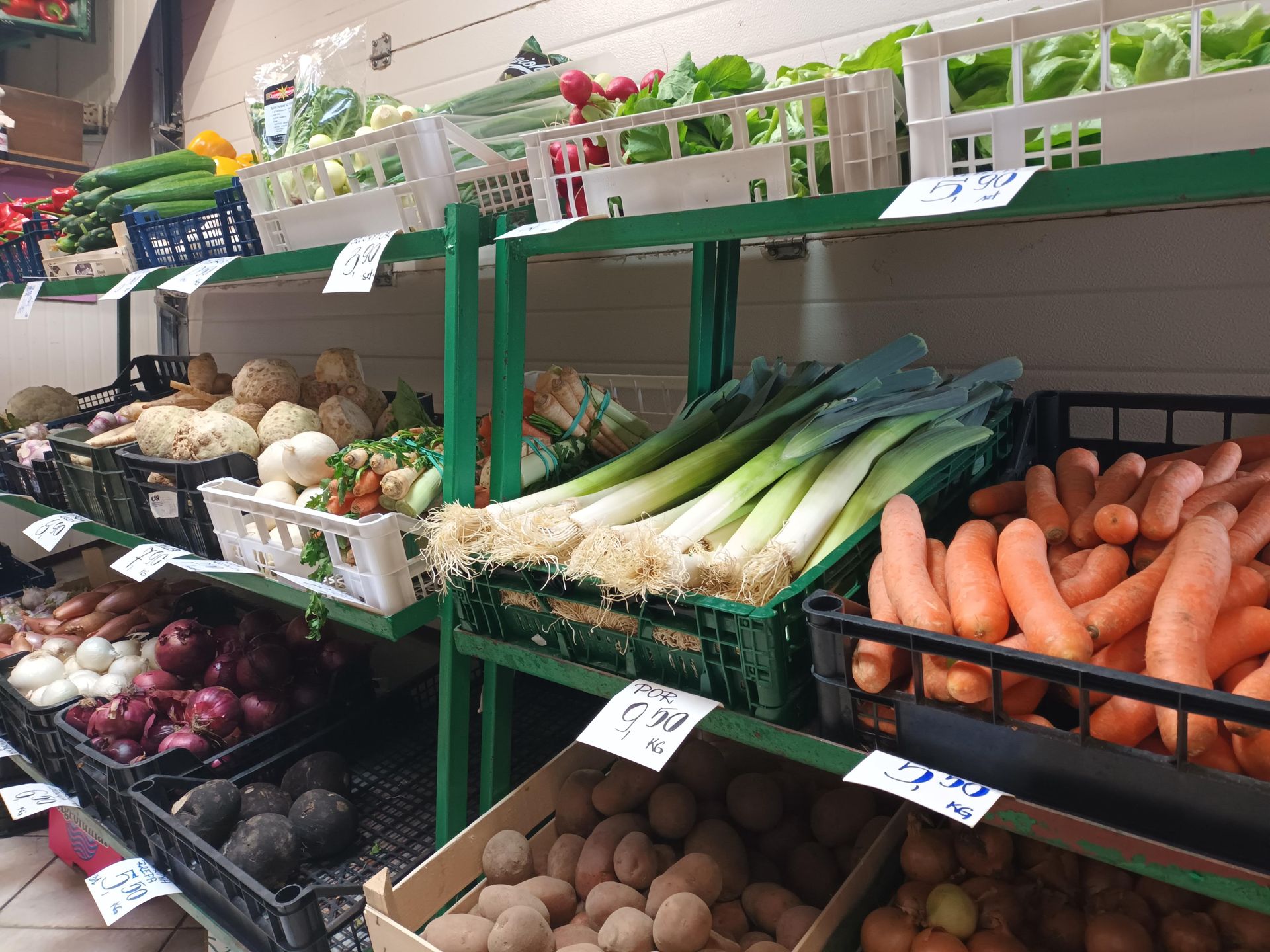 Ceny warzyw we wrocławskich warzywniakach
