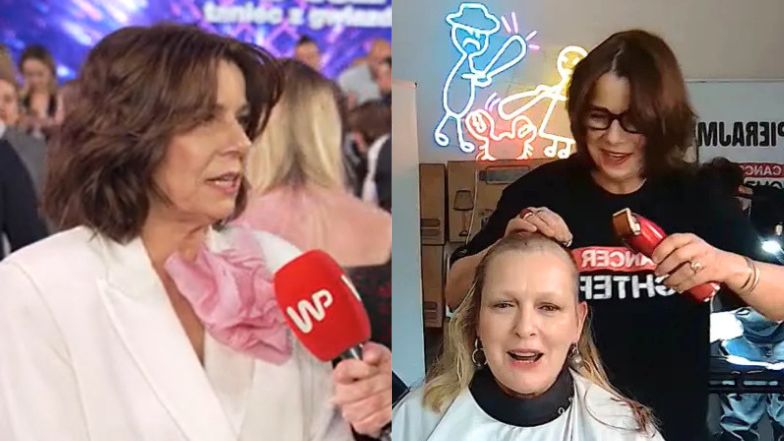 Agata Kulesza ogoliła głowę Katarzynie Nosowskiej. "Nigdy wcześniej nie miałam maszynki do golenia w rękach" (WIDEO)
