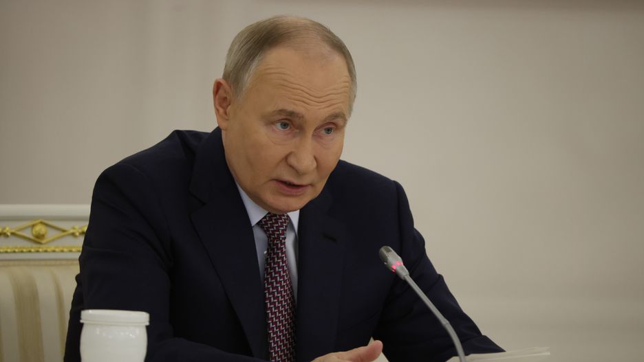 MOSCOW, RUSSIA - DECEMBER 20: (RUSSIA OUT) Russian President Vladimir Putin speaks at the Saint George's hall of the Grand Kremlin Palace during the State Council Meeting, on December 20, 2024 in Moscow, Russia. Governors, ministers and other top officials gathered at the Kremlin to the meeting on family support. (Photo by Contributor/Getty Images)