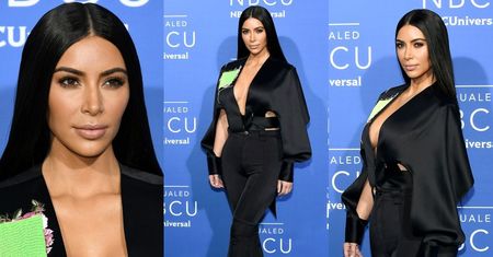Kardashianki "jak figury woskowe" i Jennifer Lopez na imprezie NBC (ZDJĘCIA)