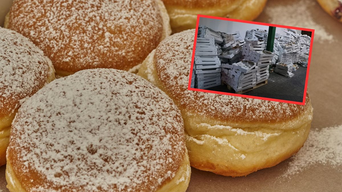 Kartony pełne kilkuset pączków zostały wyrzucone na śmietnik 