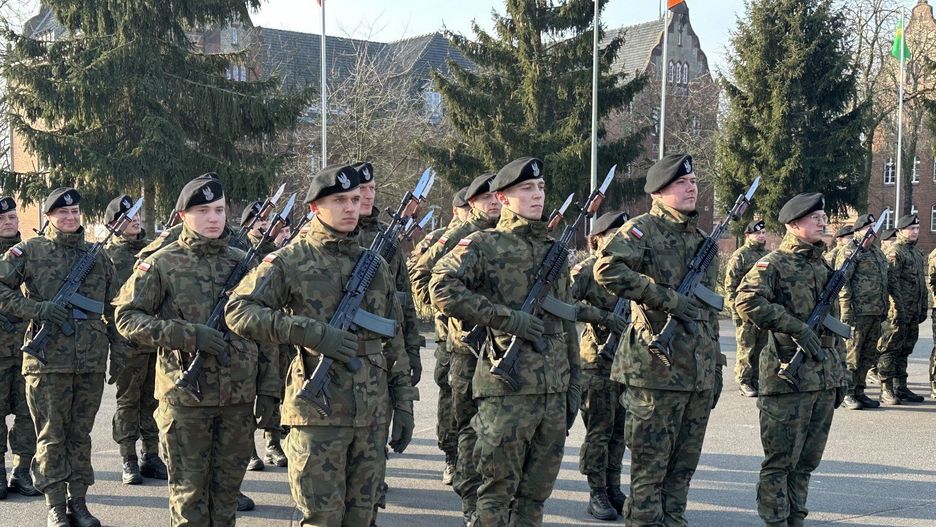 Przysięga wojskowa w Lesznie
