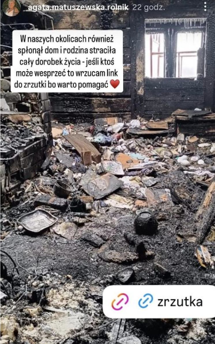 Agata Matuszewska pokazała dom sąsiadów po pożarze