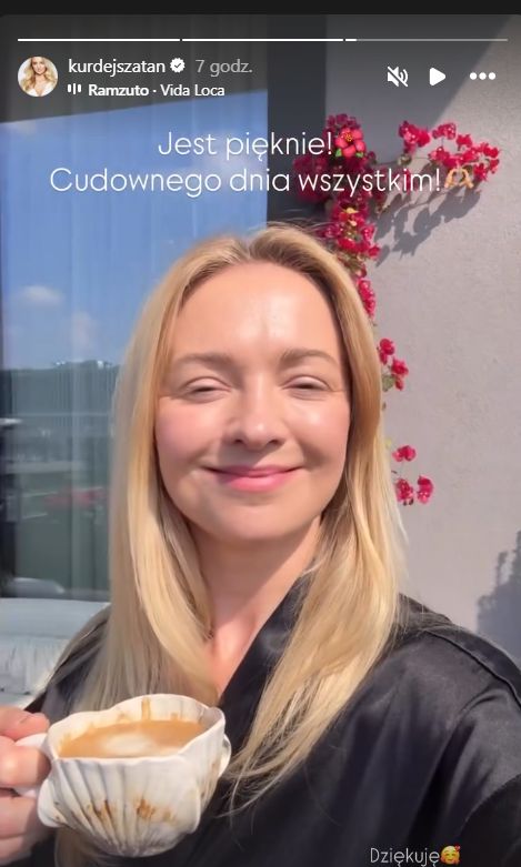 Barbara Kurdej‑Szatan ma idealne miejsce do picia kawy