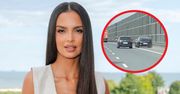 Auto Klaudii El Dursi mknęło poboczem autostrady. Policjant: "bezmózgowiec"
