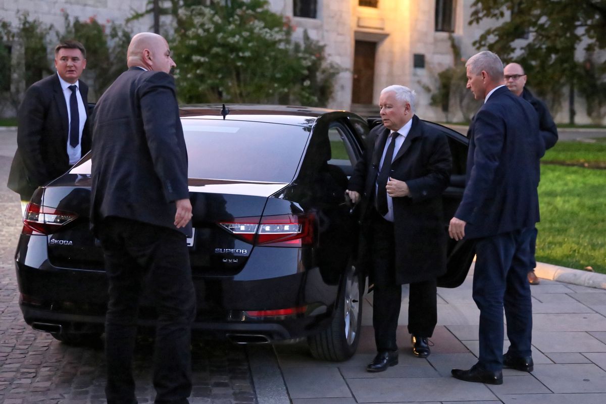 Kraków. Prezes PiS Jarosław Kaczyński pojawił się na Wawelu