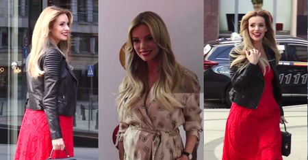 Rozpromieniona Izabela Janachowska szczerzy się przed paparazzi