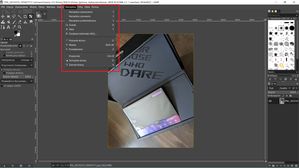 GIMP: menu Narzędzia