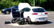 Groźny wypadek w Bytomiu. Kierowca jednośladu trafił do szpitala