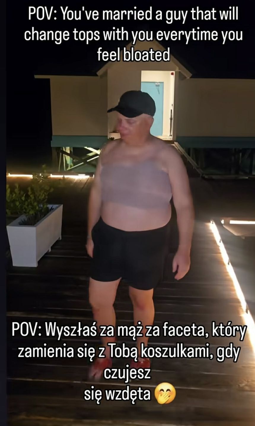 Krzysztof Skiba paraduje po Malediwach w kusym topie