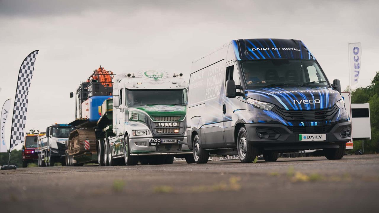 Iveco eDaily potrafi nieźle pociągnąć. Samochód pobił rekord Guinnessa