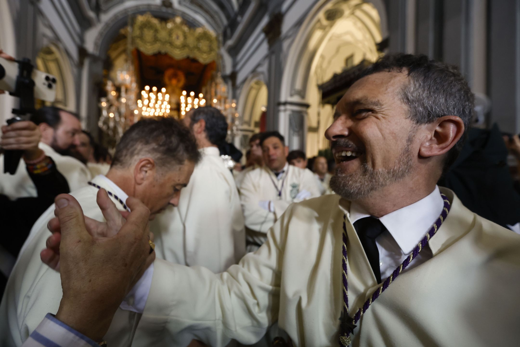 Anotnio Banderas podczas Niedzieli Palmowej w Maladze