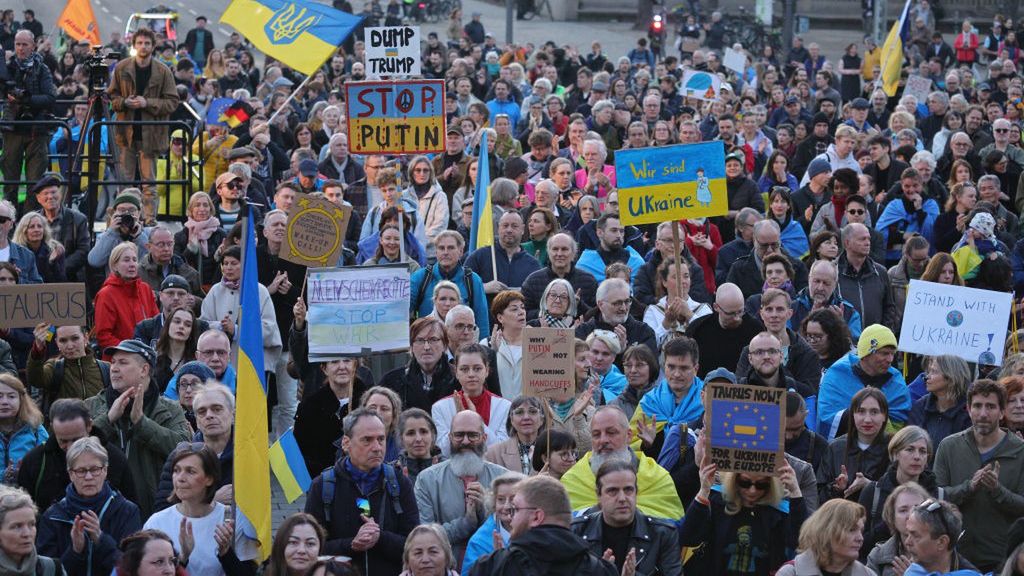 Demonstracja Ukraińców w Berlinie , marzec 2025 rok