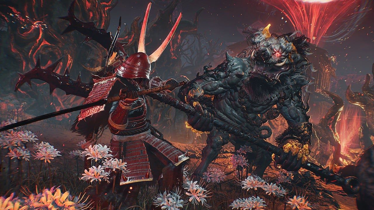 Mroczne RPG akcji NiOh 3 na efektownym gameplayu. Zobacz długą i trudną walkę z demonicznym bossem