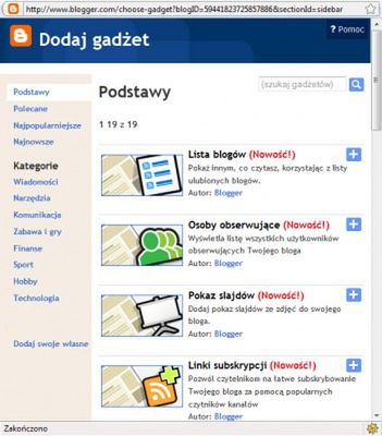 Zalety Blogger.com 4
