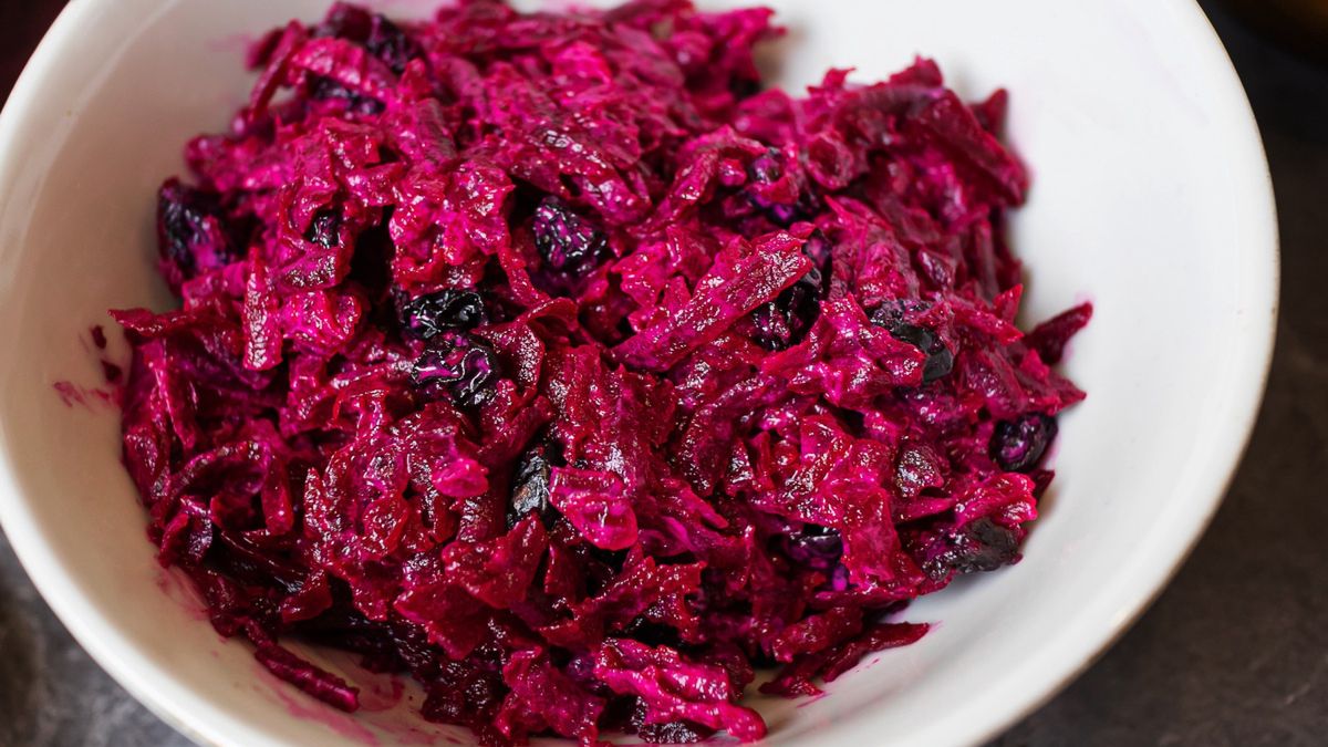 Postne buraczki z rodzynkami