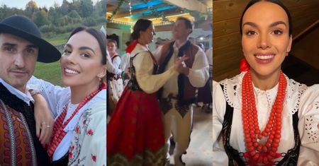 Paulina Krupińska i Sebastian Karpiel-Bułecka bawili się na góralskim weselu! Były tradycyjne stroje, bryczka i DZIKIE TAŃCE na parkiecie (ZDJĘCIA)