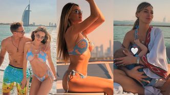 Marcelina Zawadzka relaksuje się na jachcie w Dubaju: sesja w bikini, burgery z grilla i karmienie syna piersią (ZDJĘCIA)