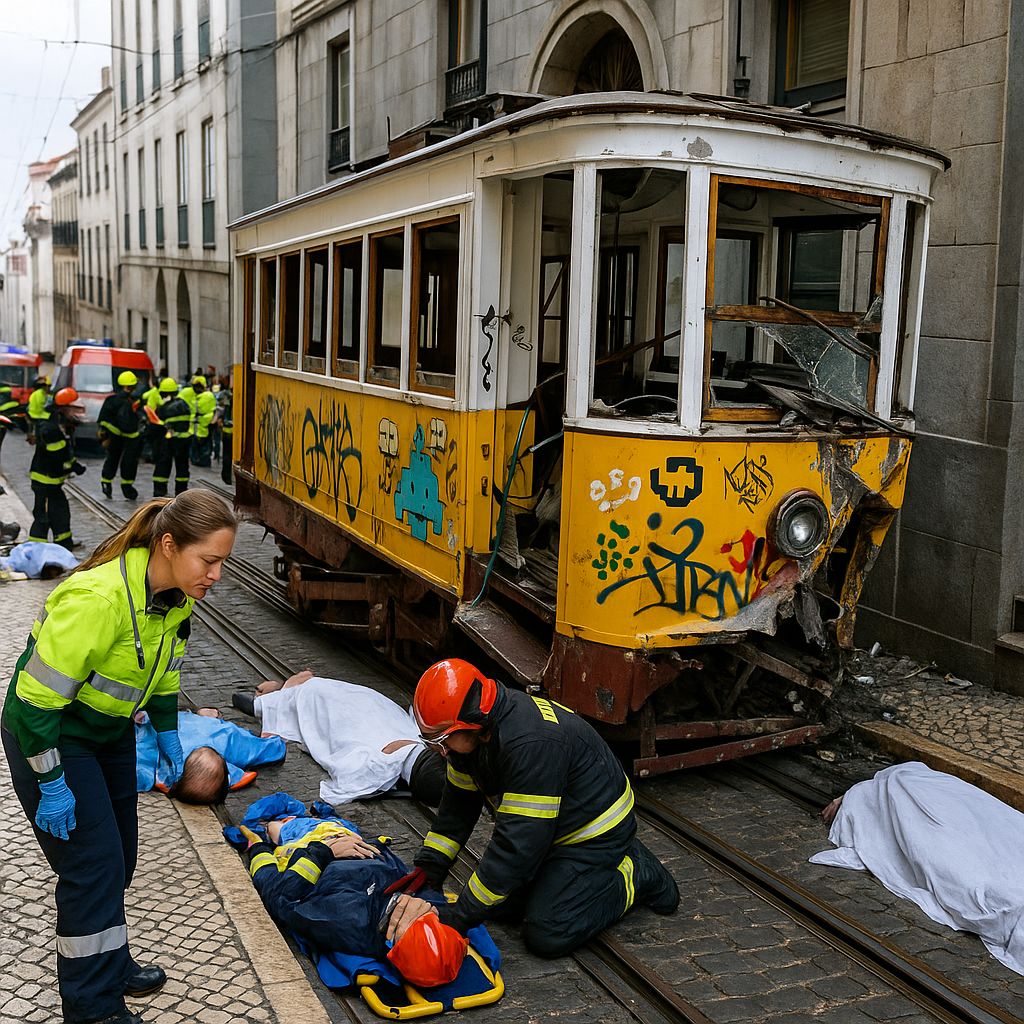 Portugalia pogrążona w żałobie narodowej po katastrofie kolejki Gloria w Lizbonie