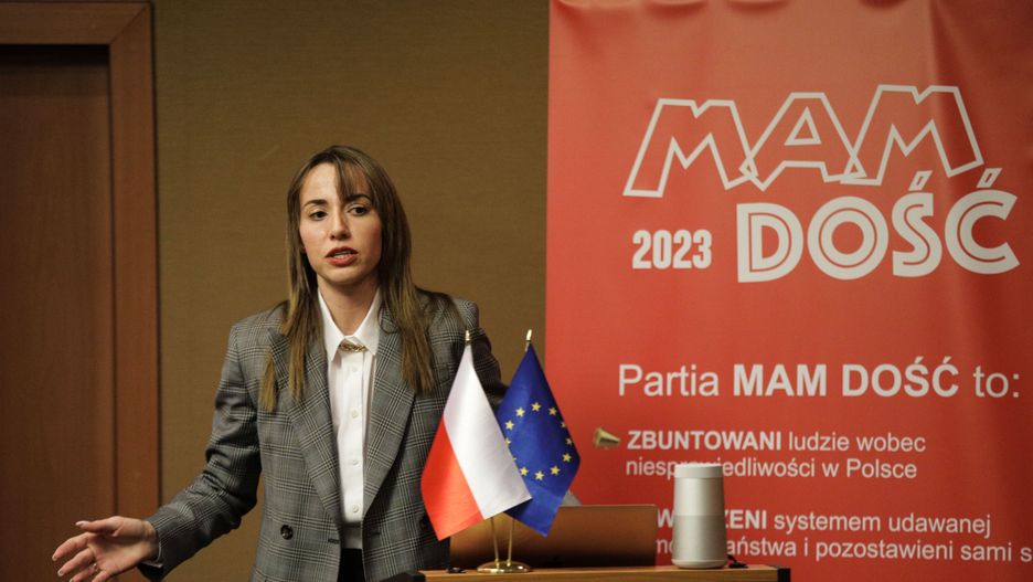 Warszawa 10.05.2022. Konferencja Partii Mam Dosc 2023 Marianny Schreiber. N/z Marianna Schreiber.