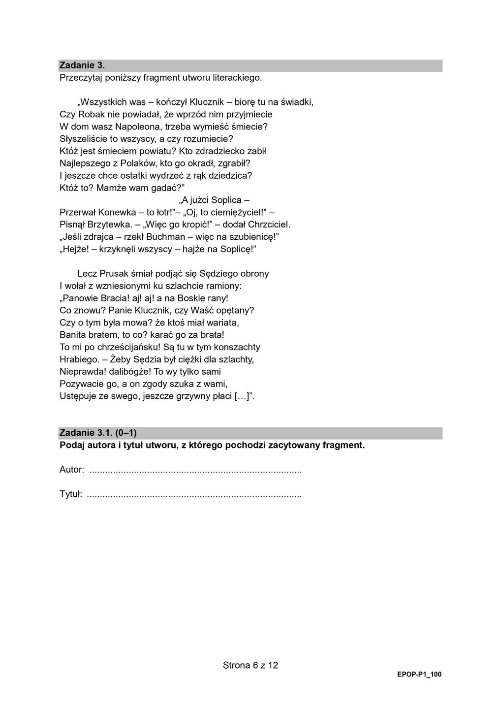 Matura 2024. Arkusze z j. polskiego. Stara formuła