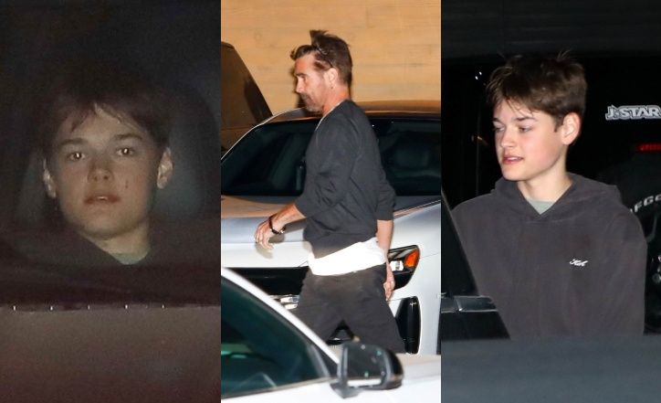 Colin Farrell z Henrym Tadeuszem na kolacji