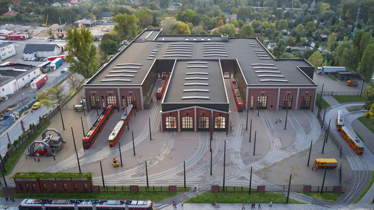 Wizualizacja zaplanowanej przez MPK Łódź nowej siedziby Zakładu Techniki