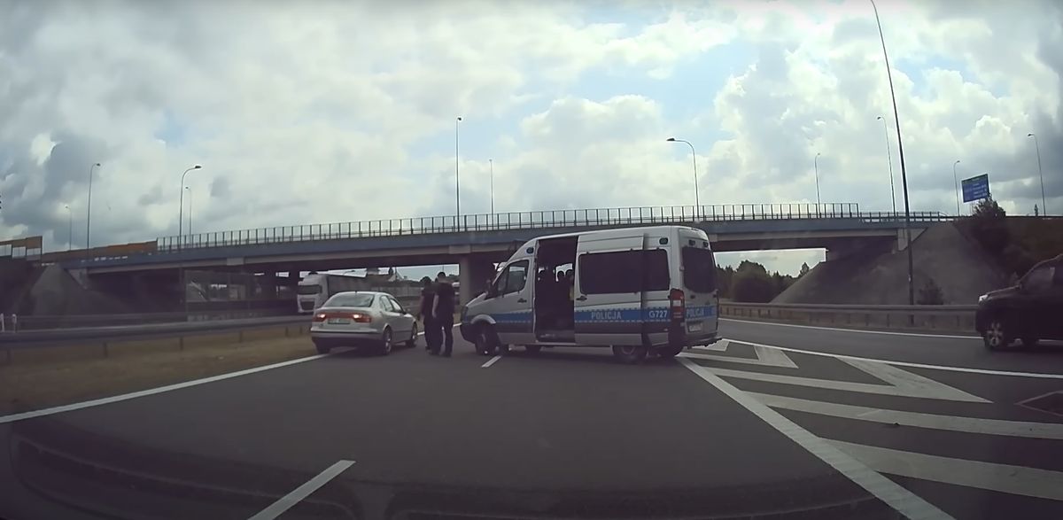 Nagranie ma przedstawiać działania policji na A4 w rejonie Rzeszowa