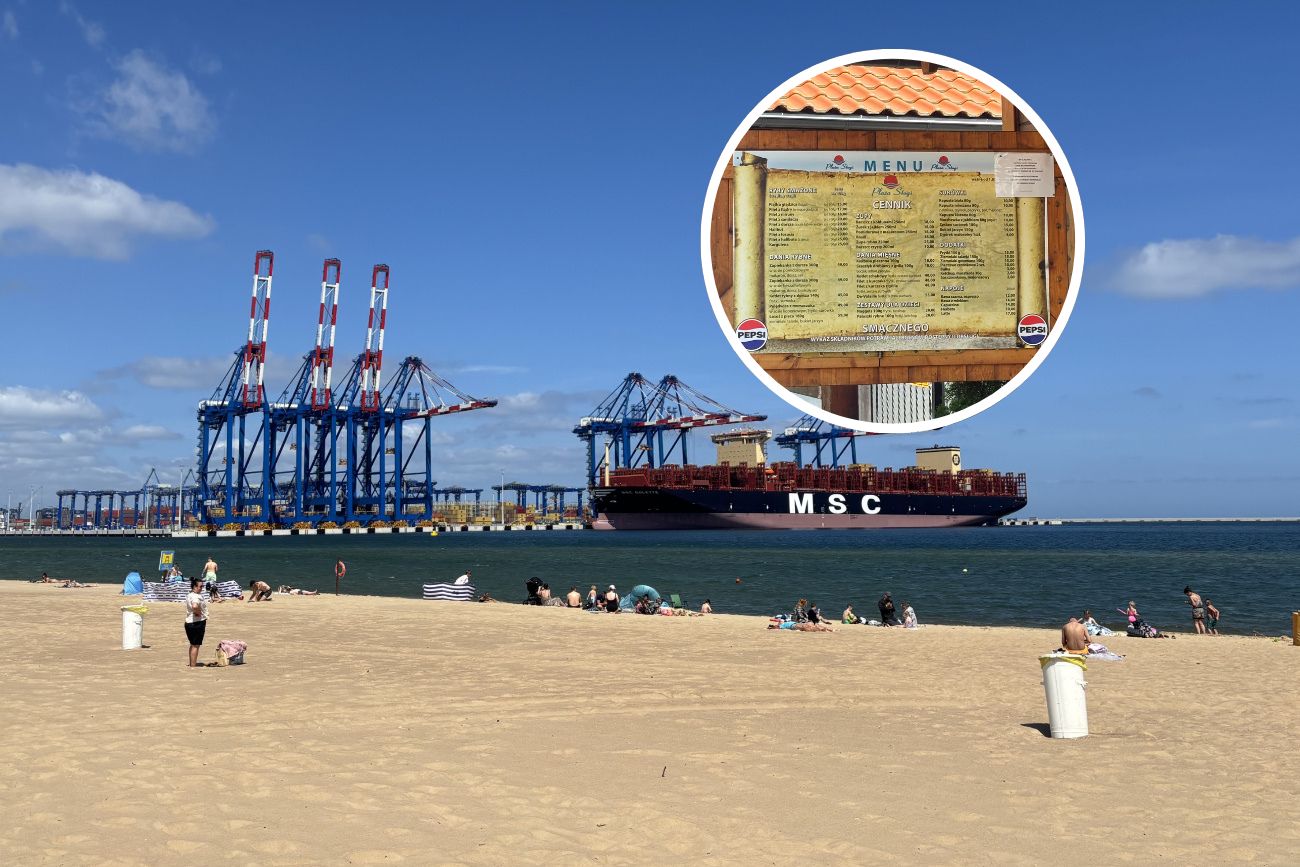 Ceny smażonych ryb, lodów i gofrów przy plaży Gdańsk-Stogi