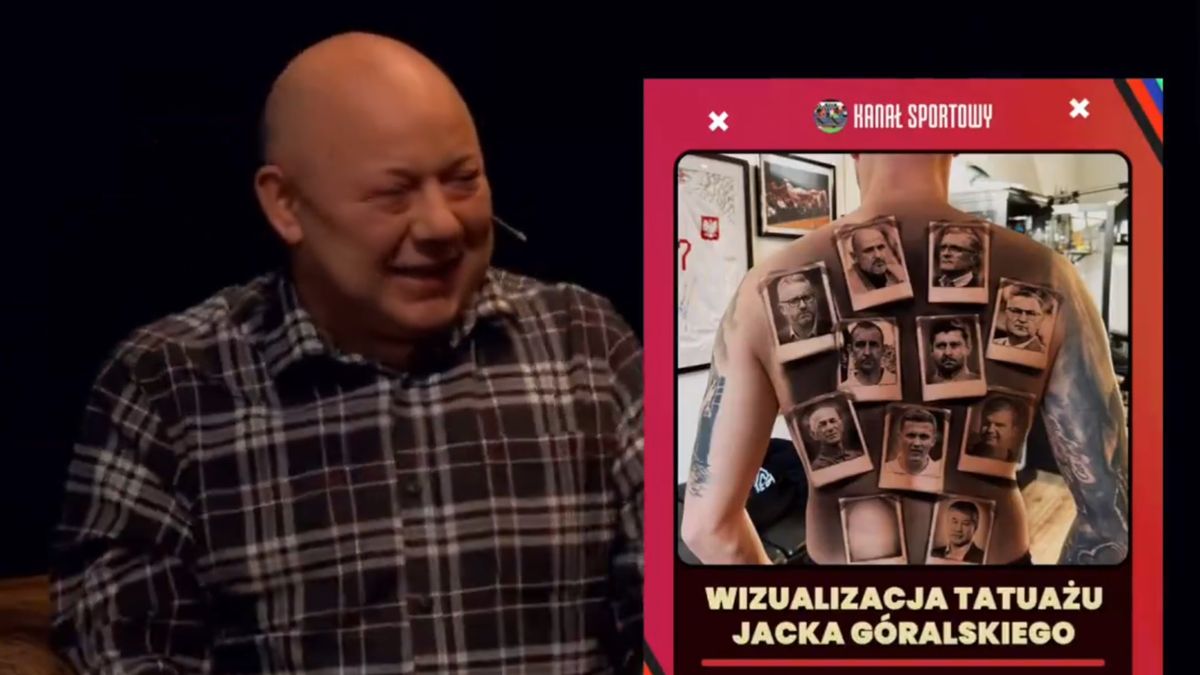 Na zdjęciu: Wojciech Kowalczyk i tatuaż Jacka Góralskiego