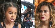 Córka Beyonce z babcią mokną w rzęsistym deszczu (ZDJĘCIA)