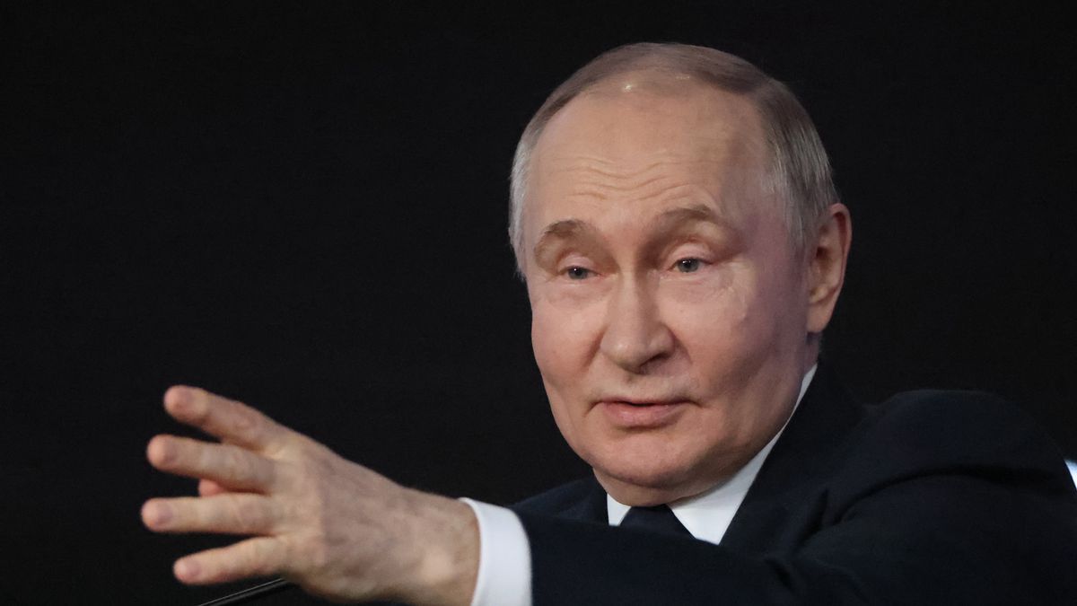 MOSCOW, RUSSIA - JULY 3: (RUSSIA OUT) Russian President Vladimir Putin speaks during the New Ideas For New Times Forum at the Russia National Center,  July 3, 2025, in Moscow, Russia. Putin visited a forum, hosted by Kremlin-backed Agency for Strategic Initiatives, prior to his announced telephone call with U.S. President Donald Trump. (Photo by Contributor/Getty Images)