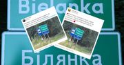 Cyrylica na tablicach przy drodze. Internetowe trolle pomyliły język