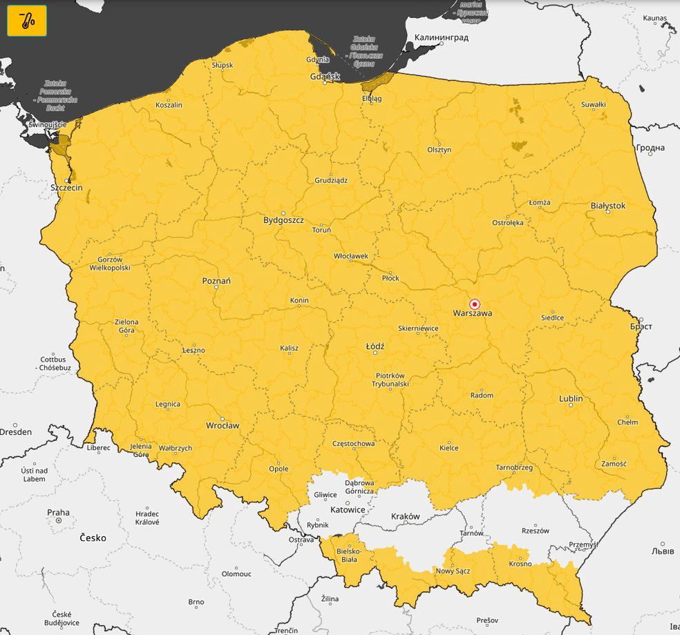 Prognozowany jest spadek temperatury