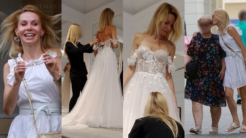 Małgorzata Opczowska mierzy suknię ślubną