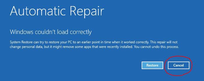 Win 8 - Recovery options