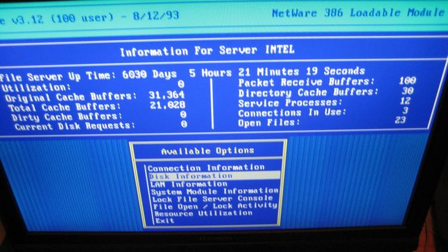 Novell Netware 386: ponad 16 lat na chodzie