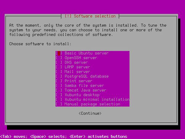 Instalator ubuntuBSD z menu wyboru repozytoriów