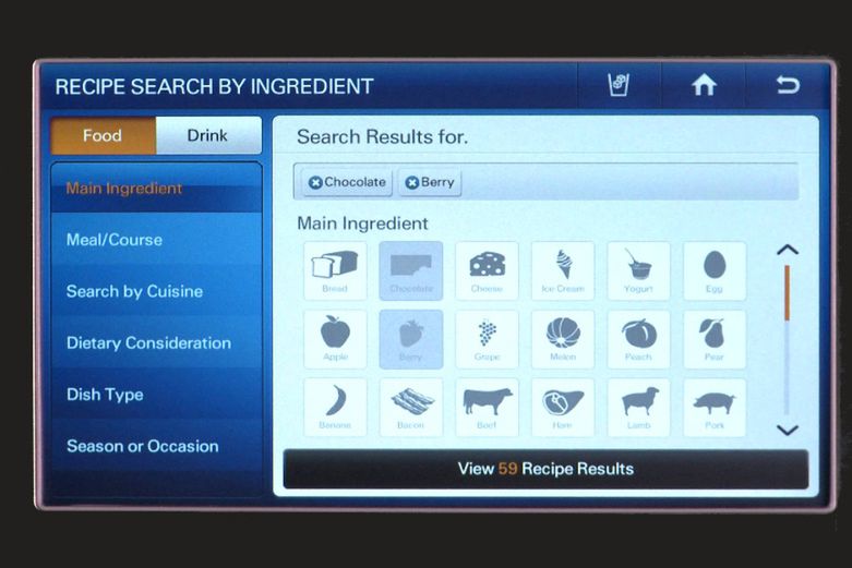 Interfejs użytkownika lodówki Samsunga