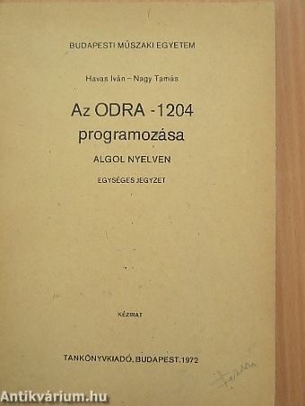 Instrukcja programowania Odry 1204