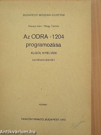 Instrukcja programowania Odry 1204
