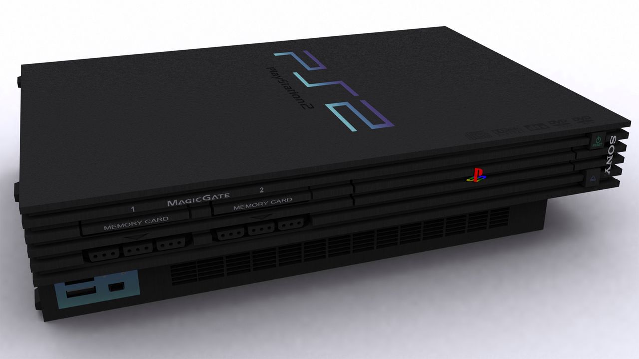 PlayStation 2 w pierwotnej wersji FAT. Atrakcyjna ze względu na możliwośc instalacji dysku twardego.