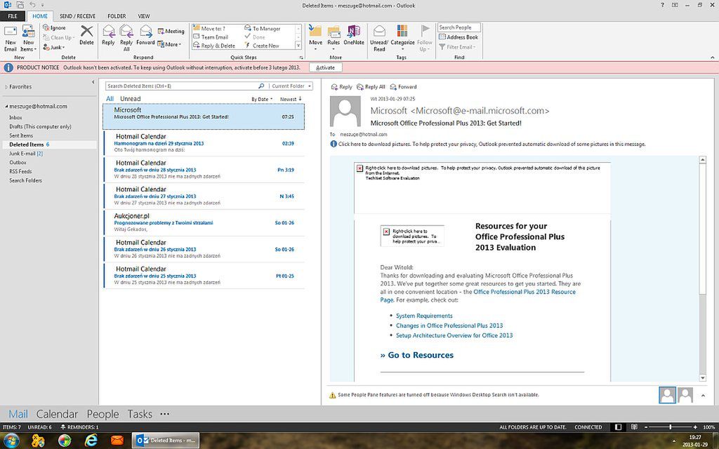 MS Outlook 2013