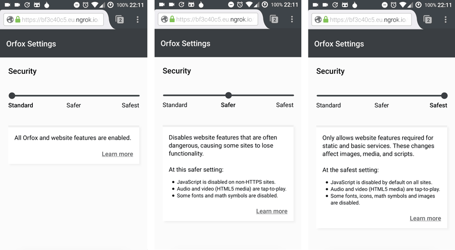 Mobilna adaptacja suwaka bezpieczeństwa