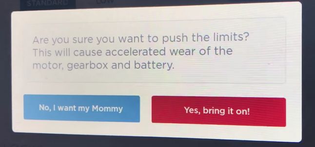Tesla Model S ostrzega: jeśli się boisz, wracaj do Mamy