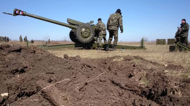 Jedna z ukraińskich haubic, które padły ofiarą złośliwej aplikacji dla artylerzystów