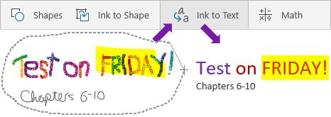 OneNote rozpozna odręczne notatki i zamieni je na zapis komputerowy, podobnie sformatowany