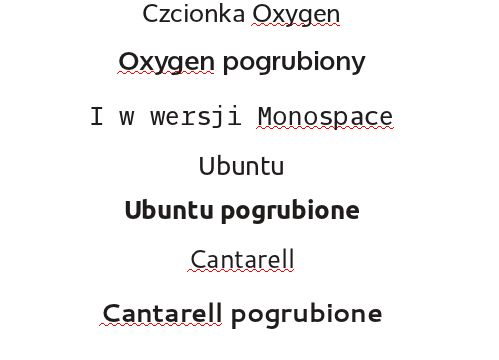 Oxygen font - dopełnienie KDE?